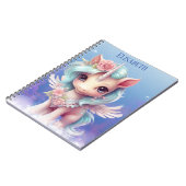 Personalisierter Name Unicorn Notizblock (Linke Seite)