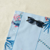 Personalisierter Name unter dem Meeresschutzmuster Strandtuch (Beispiel)