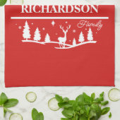 Personalisierter Name | Urlaub Geschirrtuch (Gefaltet)