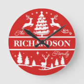 Personalisierter Name | Urlaub Runde Wanduhr (Vorderseite)