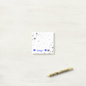 Personalisierter Name + Viele musikalischen Post-it Klebezettel (Auf Schreibtisch)