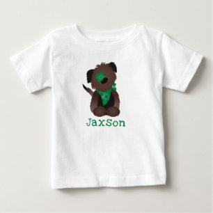 Personalisierter Name Vierblättriges Kleeblatt Baby T-shirt