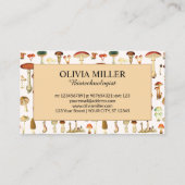 Personalisierter Name Vintag Mushroom Business Car Telefonnummerkarte (Rückseite)