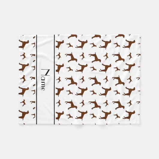 Personalisierter Name: Vizsla-Hunde Fleecedecke (Vorderseite (Horizontal))