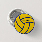 Personalisierter Name Volleyball Button (Vorne & Hinten)