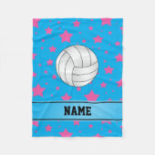 Personalisierter Name Volleyball Fleecedecke (Vorderseite)