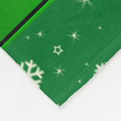 Personalisierter Name Volleyball-grüne Schneeflock Fleecedecke (Ecke)