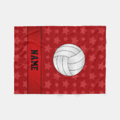 Personalisierter Name Volleyball Rote Sterne Fleecedecke (Vorderseite (Horizontal))