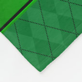 Personalisierter Name Volleyballgrün Raute Fleecedecke (Ecke)