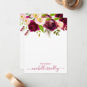 Personalisierter Name | vom Schreibtisch Mitteilungskarte (Vorderseite/Rückseite Beispiel)