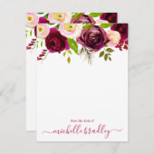 Personalisierter Name | vom Schreibtisch Mitteilungskarte (Vorne/Hinten)