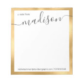 Personalisierter Name | vom Schreibtisch N Notizblock (Vorderseite)