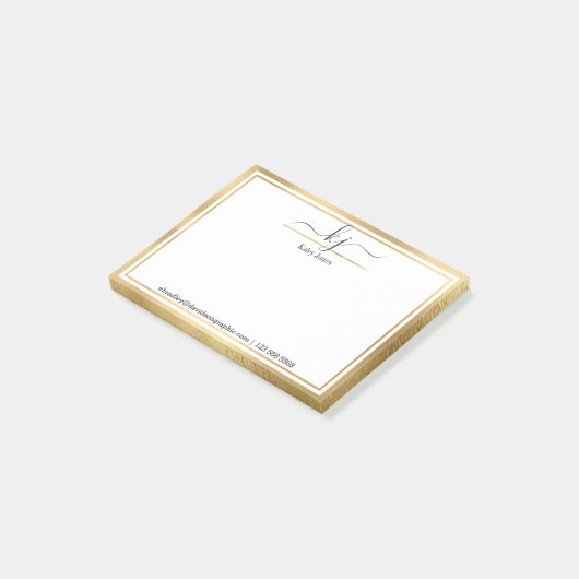 Personalisierter Name | vom Schreibtisch Post-it Klebezettel (angewinkelt)