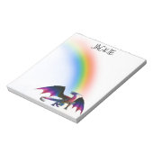 Personalisierter Name von Rainbow Dragon Notizblock (Rotiert)