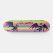 Personalisierter Name von Rainbow Dragon Skateboard (Horizontal)