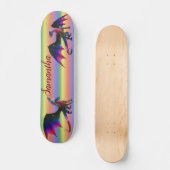 Personalisierter Name von Rainbow Dragon Skateboard (Vorderseite)