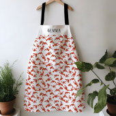 Personalisierter Name von Red Booking Crawfish Schürze