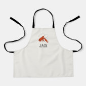 Personalisierter Name von Red Booking Crawfish Schürze (Vorderseite)