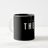 Personalisierter Name von Team Theo Zweifarbige Tasse (Vorderseite Links)