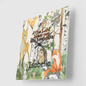 Personalisierter Name Wall Clock Christliches Gesc Quadratische Wanduhr (Winkel)