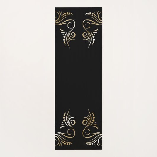 Personalisierter Name Wasserfarbe Aligned Chakras Yogamatte (Rückseite)