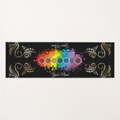 Personalisierter Name Wasserfarbe Aligned Chakras Yogamatte (Vorderseite (Horizontal))