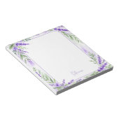Personalisierter Name Wasserfarbe Lavendel Notizblock (angewinkelt)