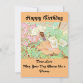 Personalisierter Name Wasserfarbe Peach Geburtstag (Vorderseite)