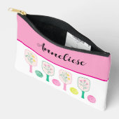 Personalisierter Name Wasserfarbe Pickleball Padde Zubehörtasche (Offen)