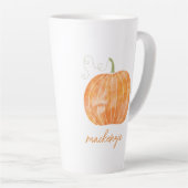 Personalisierter Name Wasserfarbe Pumpen Herbst He Milchtasse (Rechte Ecke)