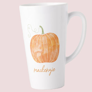 Personalisierter Name Wasserfarbe Pumpen Herbst He Milchtasse