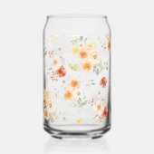Personalisierter Name Wasserfarbe Sonniges Blumenm Dosenglas (Rückseite)