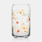 Personalisierter Name Wasserfarbe Sonniges Blumenm Dosenglas (Links)