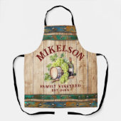 Personalisierter Name Watercolor Weingarten Schürze (Vorderseite)