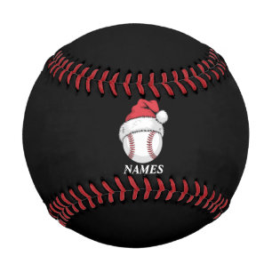 Personalisierter Name Weihnachten Baseball Santa H