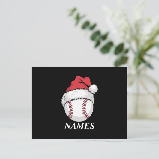 Personalisierter Name Weihnachten Baseball Weihnac (Stehend Vorderseite)