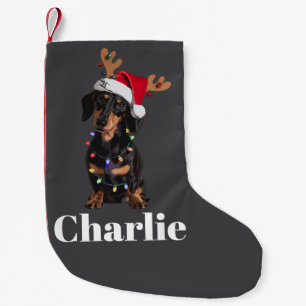 Personalisierter Name Weihnachten Dachshund Hundel Kleiner Weihnachtsstrumpf