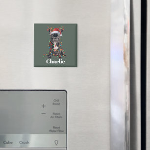 Personalisierter Name Weihnachten Französische Bul Magnet