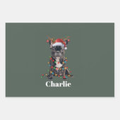 Personalisierter Name Weihnachten Französischer Bu Geschenkpapier Set (Vorderseite)