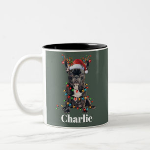 Personalisierter Name Weihnachten Französischer Bu Zweifarbige Tasse