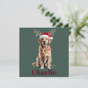 Personalisierter Name Weihnachten Golden Retriever