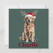 Personalisierter Name Weihnachten Golden Retriever (Vorderseite)