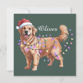 Personalisierter Name Weihnachten Golden Retriever (Vorderseite)