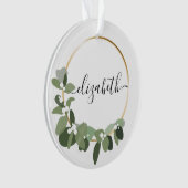 Personalisierter Name Weihnachten Hochzeit Moderne Ornament (Vorderseite)