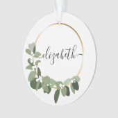 Personalisierter Name Weihnachten Hochzeit Moderne Ornament (Vorderseite)