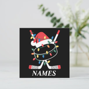 Personalisierter Name Weihnachten Hockey Xmas Sant