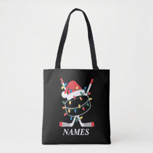 Personalisierter Name Weihnachten Hockey Xmas Sant Tasche
