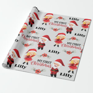 Personalisierter Name Weihnachten Weihnachten Weih Geschenkpapier