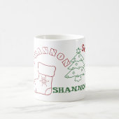 Personalisierter Name Weihnachts-Tasse Kaffeetasse (Mittel)