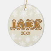 Personalisierter Name Weihnachtsgebäck Keramik Ornament (Links)